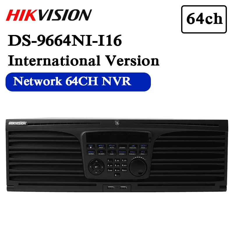 

Free shipping DS-9664NI-I16 replace DS-9664NI-XT 64ch Original English Version NVR with 16SATA interfaces