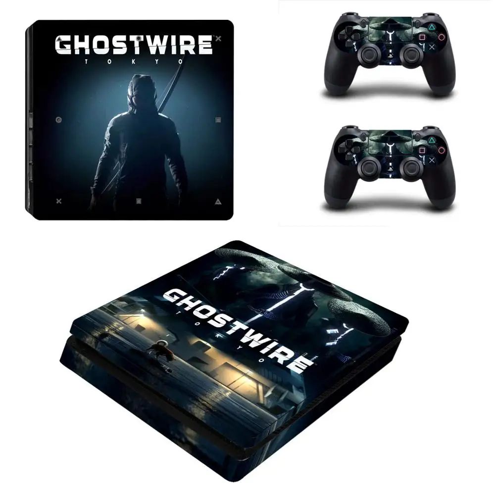 GhostWire виниловая наклейка, защитная PS4, тонкая наклейка для sony Playstation 4, консоль и контроллер PS4, тонкая наклейка на кожу