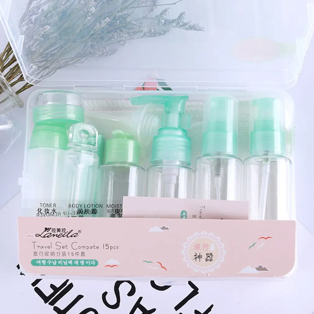 8pcs set Free Pump Empty Travel Bottle Cosmetic Cream Storage Bottle Portable Leak Proof Bottle Container 4