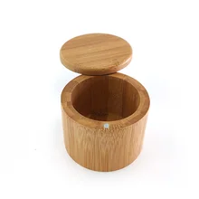 Bamboo Seasoning Storage Bottles & Jars for Spices Sugar Salt Pepper Herbs Jar with Lid