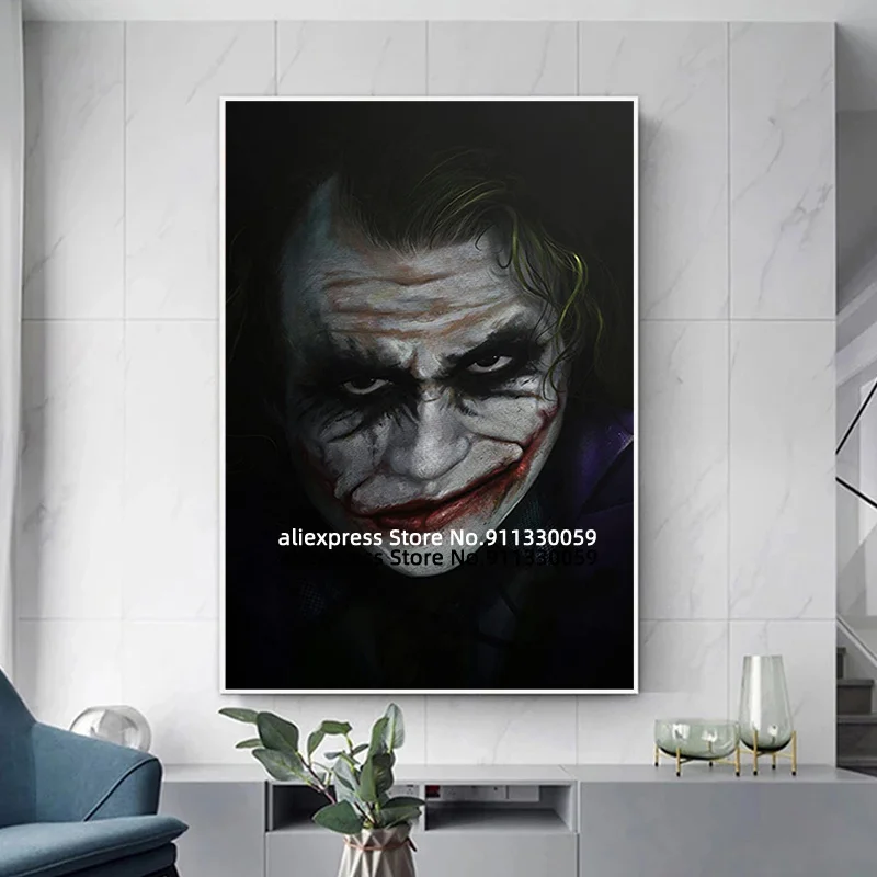JOKER THEY LAUGH AT ME   PHOTO  PRINT ON FRAMED CANVAS WALL ART HOME DECORATION 