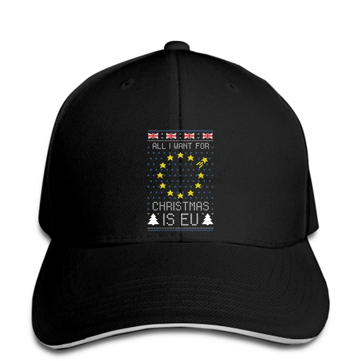 Все, что я хочу Рождество это ЕС бейсбольная кепка смешной Xmas Brexit UK Theresa snapback шляпа пиковая