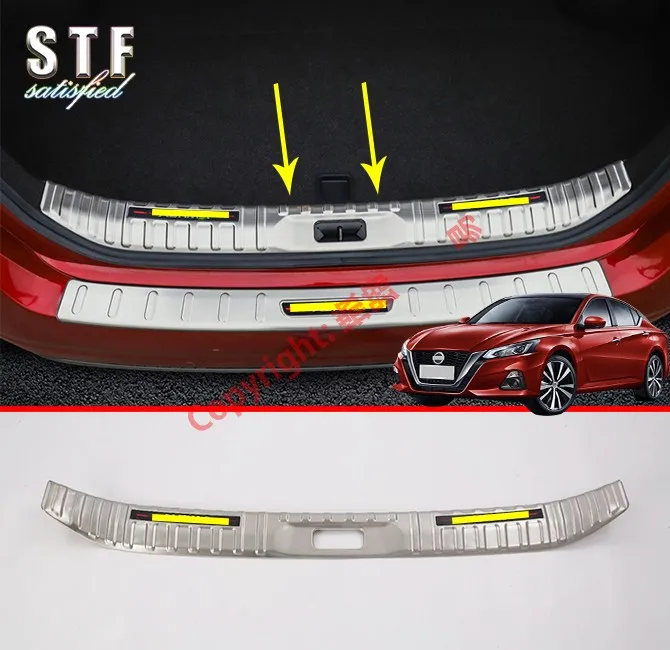 Защитная Накладка на порог заднего бампера из нержавеющей стали для Nissan Altima MK7 2019
