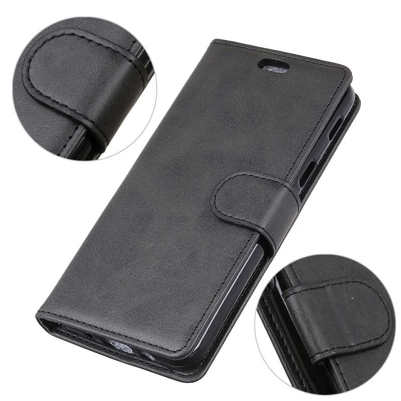 Fundas для realme 2 3 5 Pro чехол Роскошный кожаный флип etui Обложка для книги для realme C2 3i X XT Q 3 5 pro Мягкий силиконовый чехол для телефона - Цвет: SSN - Black