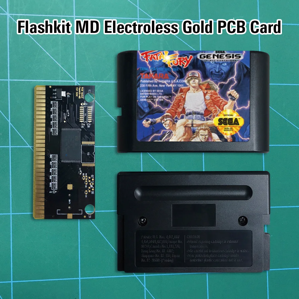 Роковые фурия-Flashkit MD никелевое золото схема на основе печатной платы 16 бит MD-игры