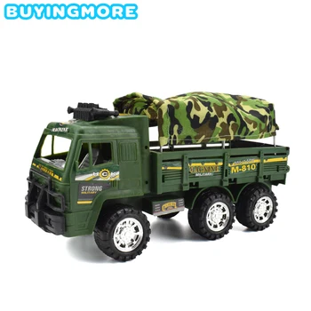 

Camouflage Military Truck Toy for Children Transporter Car Inertial Diecast Simulation Plastic Model Tent Car Educational Toys