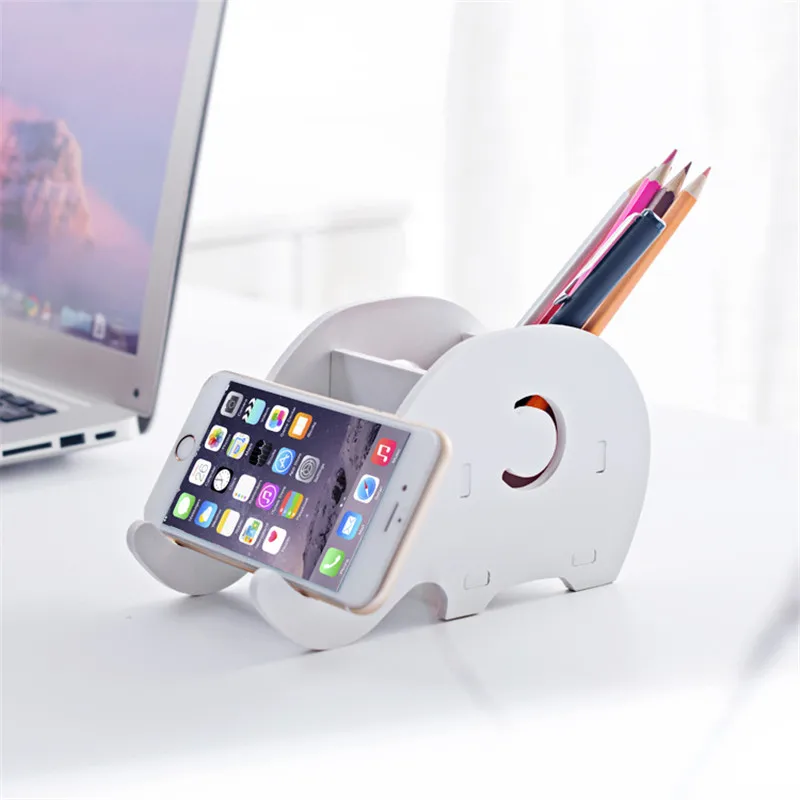Слон DIY офисный Настольный ящик для хранения ручки держатель телефона контейнер