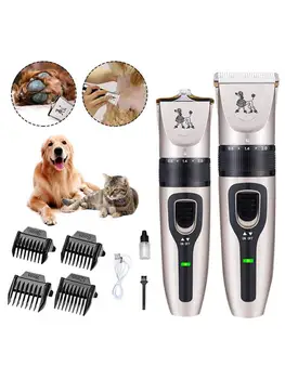 

2-in-1 Electric Hair Clipper Dog Clippe Rechargeable Grooming Clippers Pet Hair Trimmer Electric Scissor Remover Haircut Machine