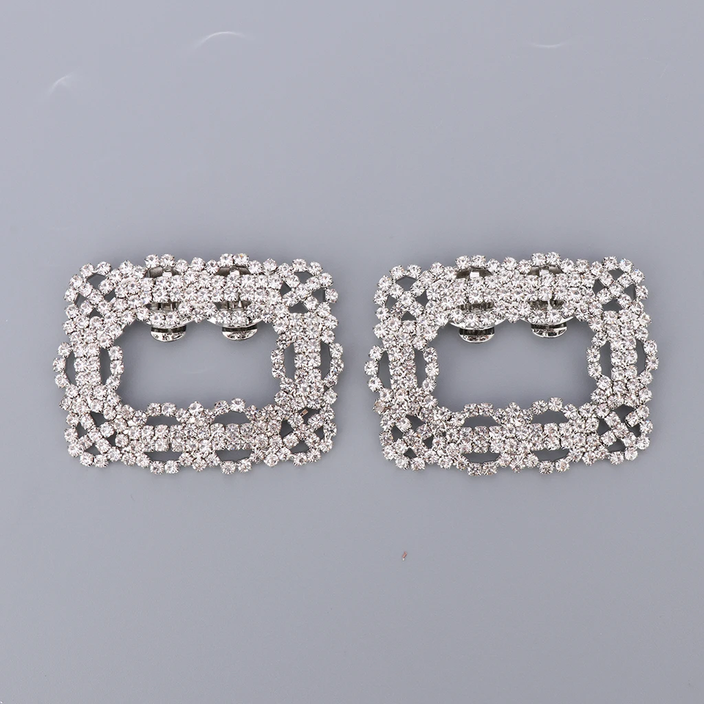 2pcs Vintage Crystal Sparkle Shoe Clips Buckles Wedding Bridal  Decorations Shoes Clips Bridal Wedding Party Shoes Accessories