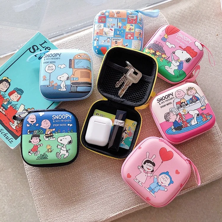 

30 Style Portable Cartoon Mini Storage Bag PU Leather Headset Charger Mobile Power Cosmetics Jewelry Holder Travel Tote Bag
