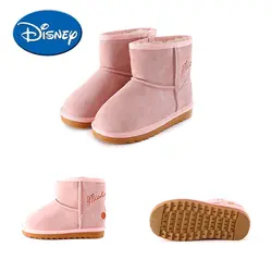 2019 г. Легкие зимние ботинки disney теплая удобная обувь для мальчиков и девочек повседневные водонепроницаемые противоскользящие ботинки