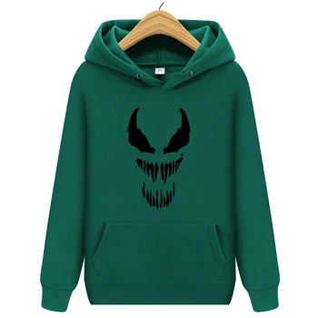 

2020 New Hoodies Men Venom Printed Sweatshirts Anime Superhero Cool Autumn Winter Hoody Plus Velvet Casual Hooded Sportswear