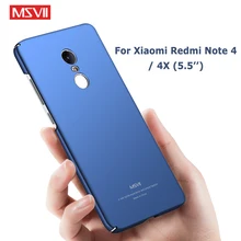 Для Xiaomi Redmi Note 4x Чехол Msvii тонкий матовый чехол для Xiaomi Redmi Note 4 Чехол Xaomi PC чехол для Redmi Note4X чехол s