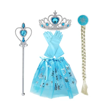 

Princess Dress up Accessories Crowns Wands Skirt Toys Girls Party Favors kids Birthday Christmas Gifts
