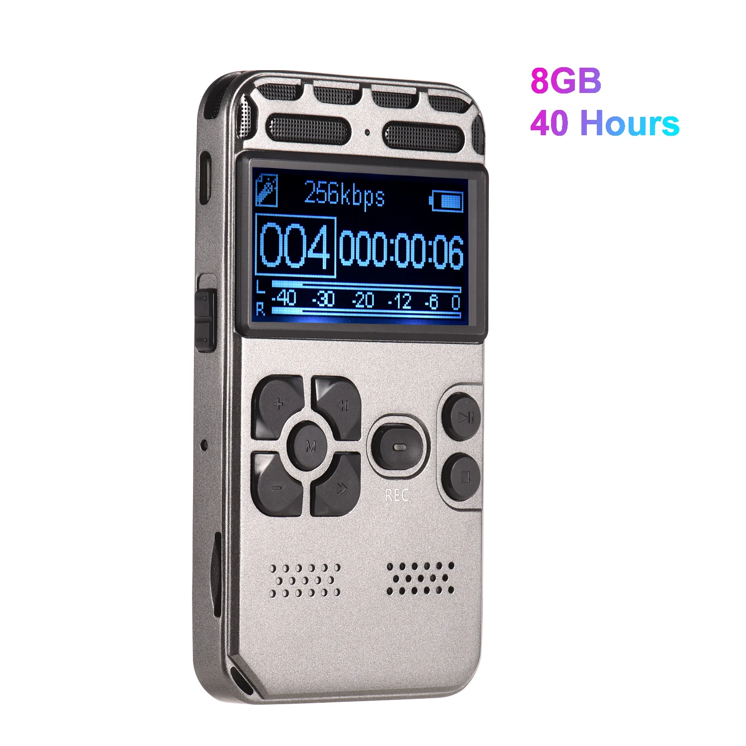 High Definition Professional Digital Sound Voice Recorder MP3 Player Voice-Activated Recording One-Button Record 8G Capacity | Электроника