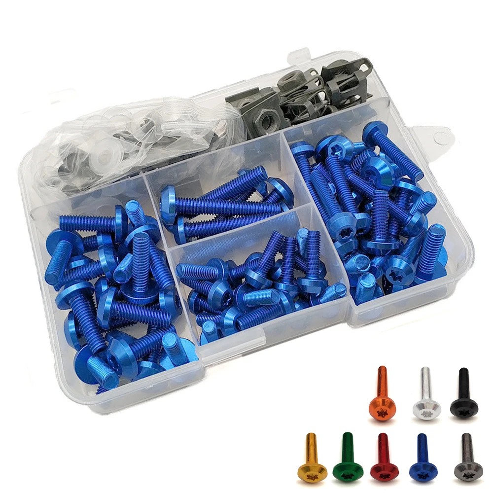 

Universal Motorcycle Fairing Bolts Nuts Kit Body Fastener Clips Screw For Suzuki GSX1250 GSX1400 GSX650F gsf 1250 650 gs 500e
