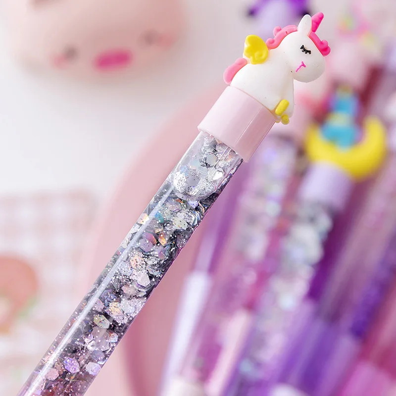 Stylos de couleur mignons pour femmes Toshine ensemble de stylos à encre  Gel coloré licorne stylos flamant rose stylos à bille roulante à encre Gel  multicolore