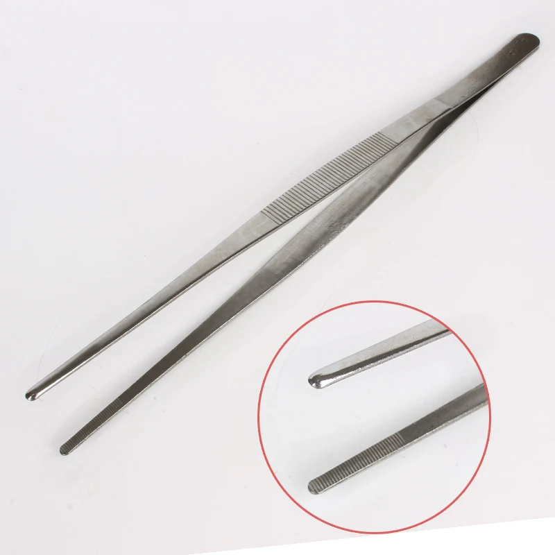 Multi-popuse Stainless Steel Tweezers High-precision Household Medical Extension Long Electronic Repair Food Tweezers 2Pcs/set-tweezer tool,precision tweezers