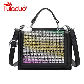 

Sequins High Quality Crossbody Leather Cell Phone Shoulder Bag Ladies Messenger Bags Fashion Daily Use For Women Wallet HandBags