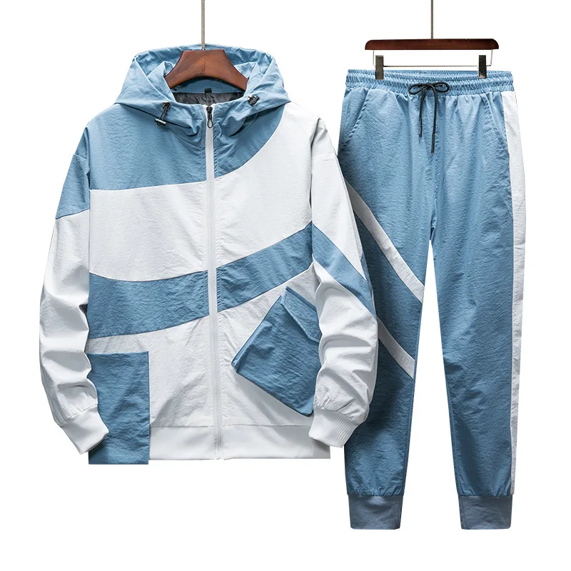

Autumn Tracksuit Set Men Spring Sporting Suit Hooded Sweatshirts Pant Hip Hop 2Piece Set Streetwear Ropa Hombre Men's Sets BE50