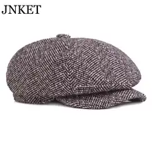JNKET, повседневный берет, восьмиугольная кепка, мужская, женская, плоская кепка, s, остроконечная Кепка, газетный берет, кепка, Casquette, Осень-зима, теплая шапка