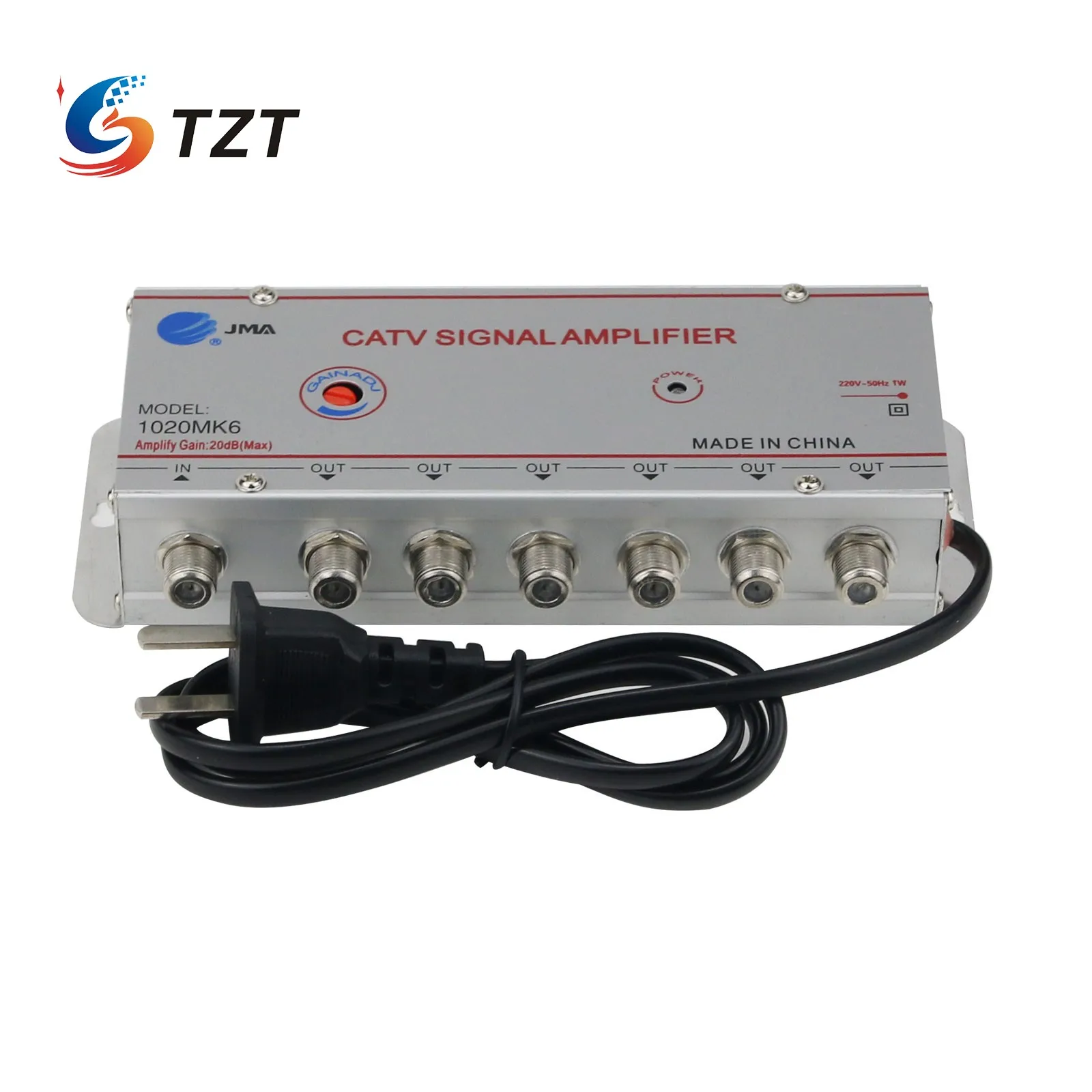 Tzt Jma-catv Amplificador de Sinal tv a Cabo em Casa Entrada Saídas Ganho Nominal 20db 1020mk6 - Image 5