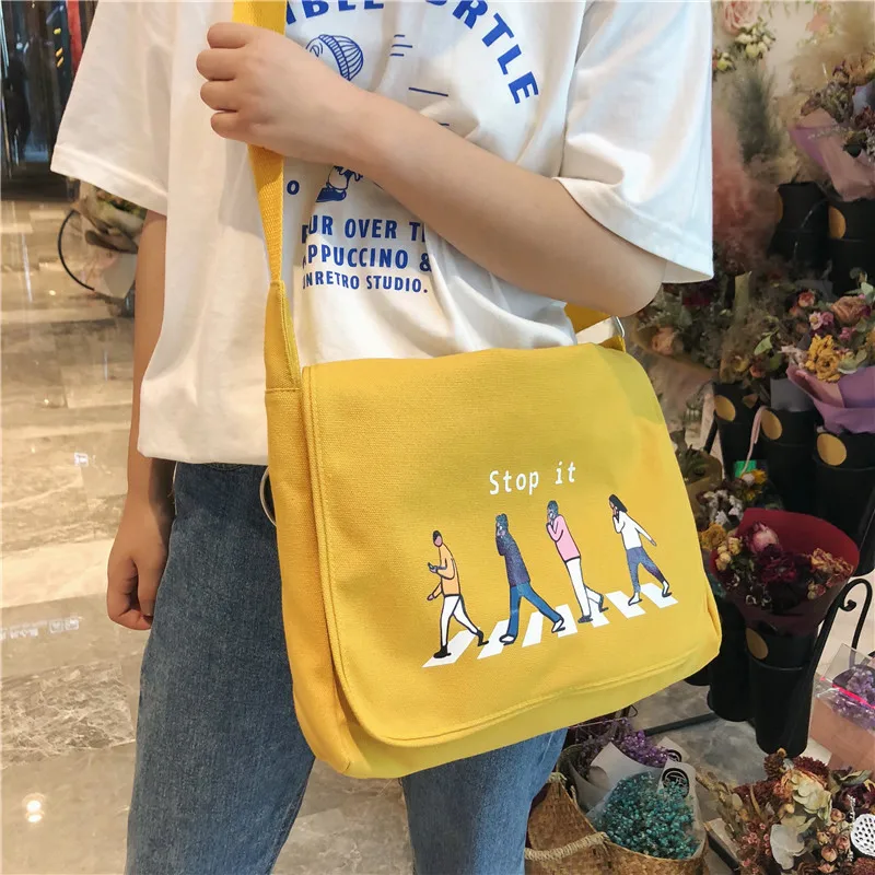 

INS Bag Women's Shoulder Square Sling Bag 2019 New Style Korean-style Versatile Casual Shoulder Canvas Bag Women's School Bag