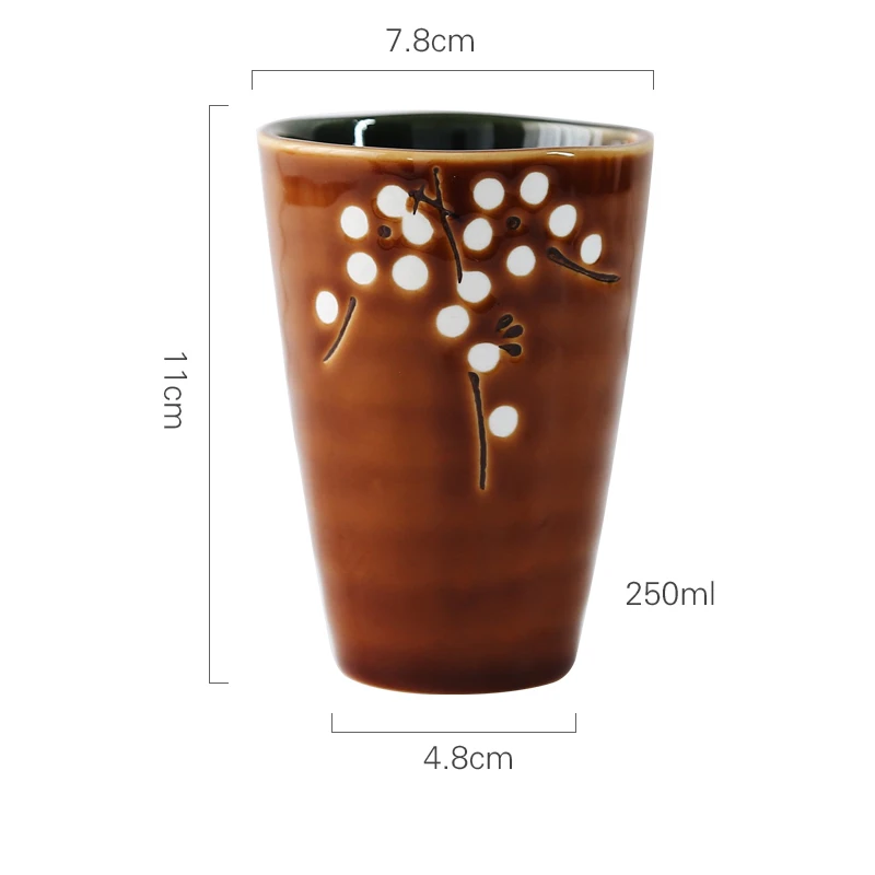 1 шт. японская вишневая рисовая керамическая кружка для мытья зубов, принадлежности для парной чашки, креативные товары для дома и ванной комнаты, чистящая чашка - Цвет: D