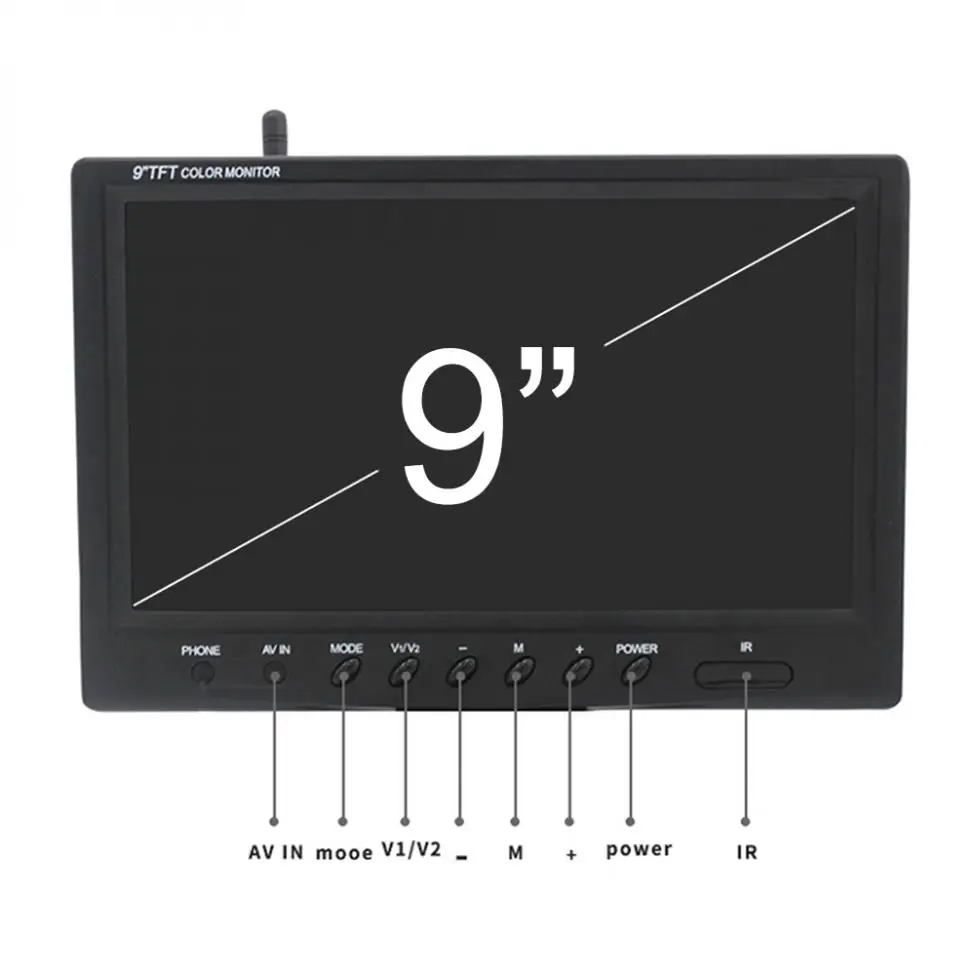 9 дюймов беспроводной HD TFT lcd Автомобильный монитор+ ночное видение Водонепроницаемая камера для автобуса грузовика лодки система видеонаблюдения