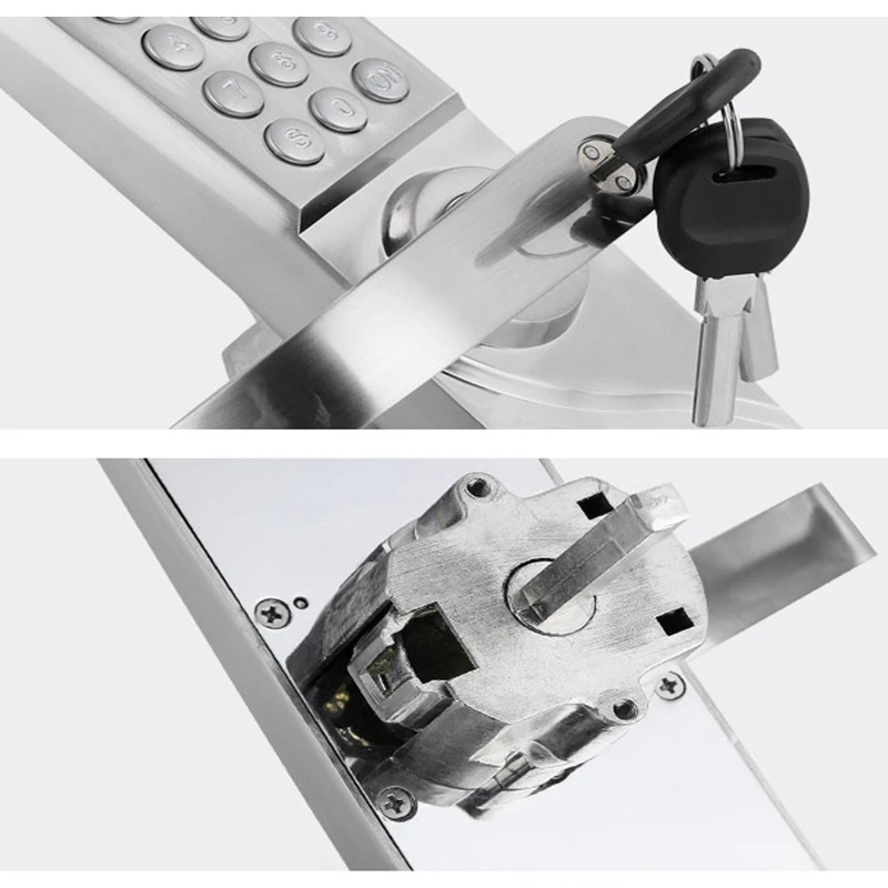 Домашний Электронный цифровой дверной замок, Открыватель ворот, код/Пароль/ключ, Батарейная ручка, офис/сад/дом/Лофт, железный деревянный дверной замок