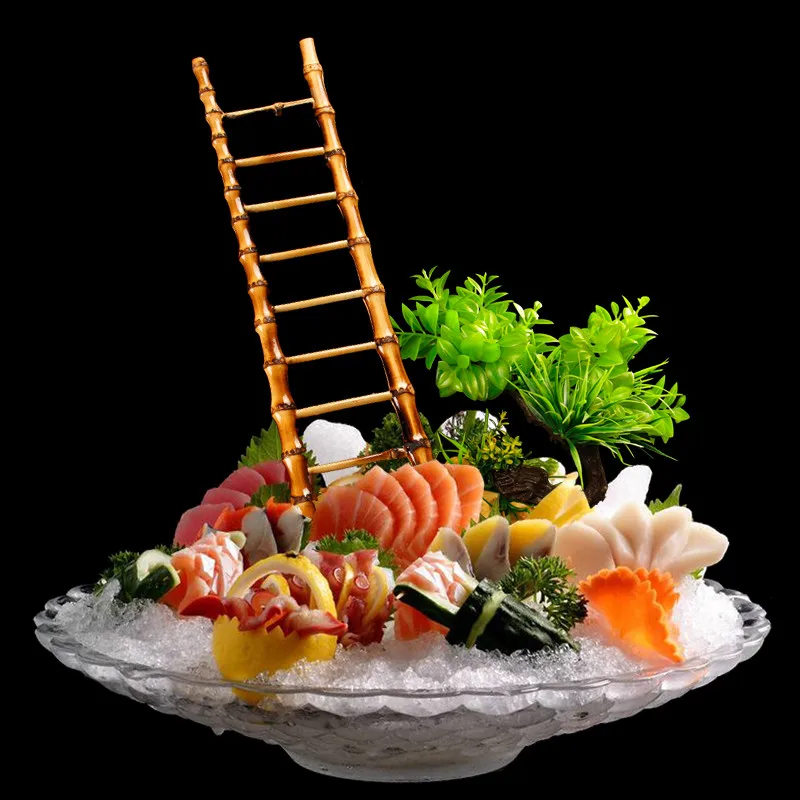 Деревянная бамбуковая лестница sashimi суши миска для японской еды японская блюдо для еды лоток украшения художественный шеф-повара используется инструменты для украшения