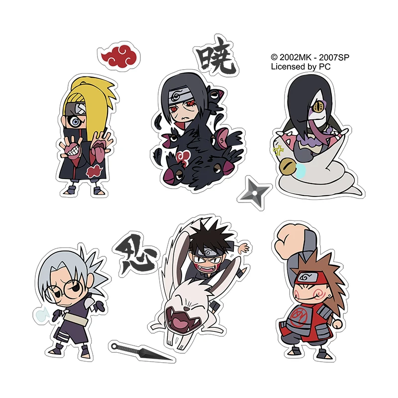 Officially Licensed Naruto Character Cosplay Sticker Set