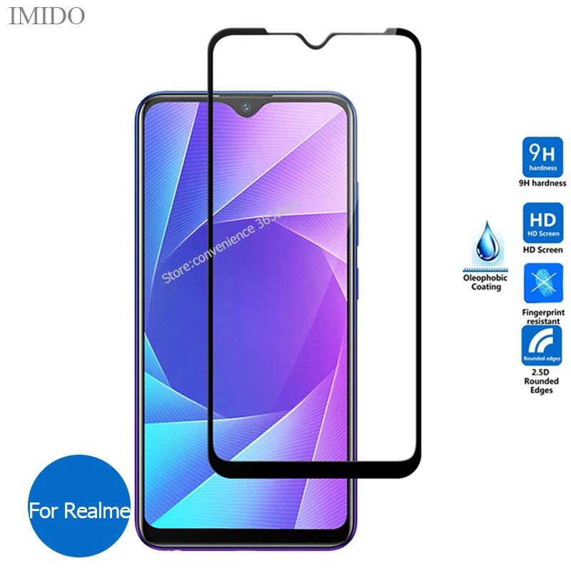 Полное покрытие закаленное стекло для Realme 6 Pro 6i 5S 5i X2 XT 5 3i X Lite C2 C1 X50 3 2 Защита