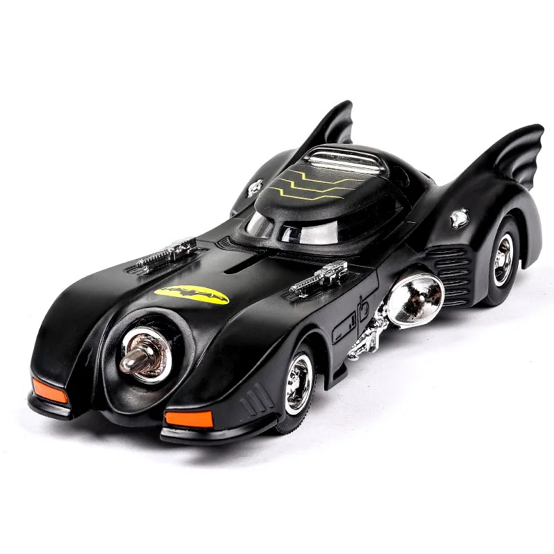 

1:36 High Simulation Batmobile Alloy Toy Vehicle Sound Light Model Classic Car Chariot Pull Back Car Children Toy Car Decoration
