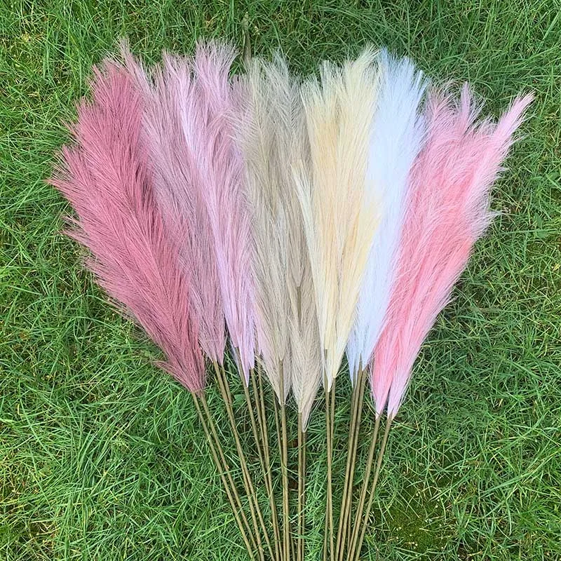 5Pcs 100/70cm Artificial Pampas Grass Bouquet New Year Holiday Wedding Party Home Decoration Plant Simulation Dried Flower Reed 5Pcs 100/70cm Artificial Pampas Grass Bouquet New Year Holiday Wedding Party Home Decoration Plant Simulation Dried Flower Reed