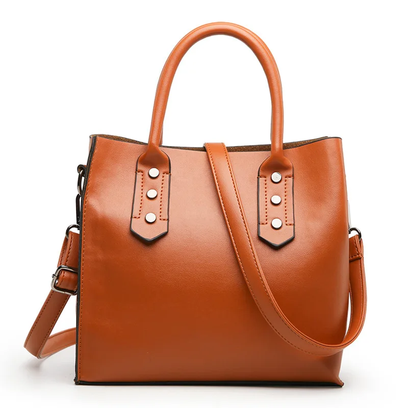 

2019 fashion retro waxed women's bag shoulder slung portable tide bag