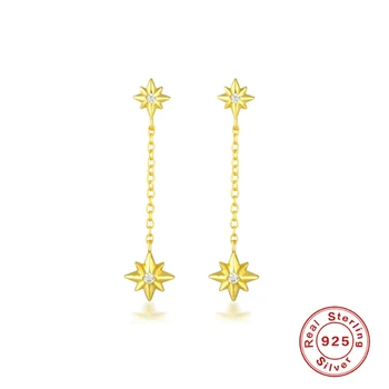 

Aide 925 Sterling Silver Stud Earrings Fashion Simple Geometric Star Earring For Women Wedding Fine Jewelry Pendientes Brincos