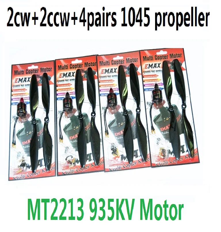 4 шт. EMAX 2212 MT2213 935KV бесщеточный двигатель 2cw + 2ccw для F450 F550 X525 Мультикоптер