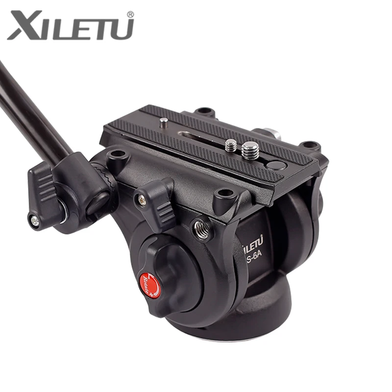 

XILETU LS-6A Panoramic Tripod Head Professional Hydraulic Fluid Video Head For Tripod Monopod Camera Holder Stand Mobile DSLR