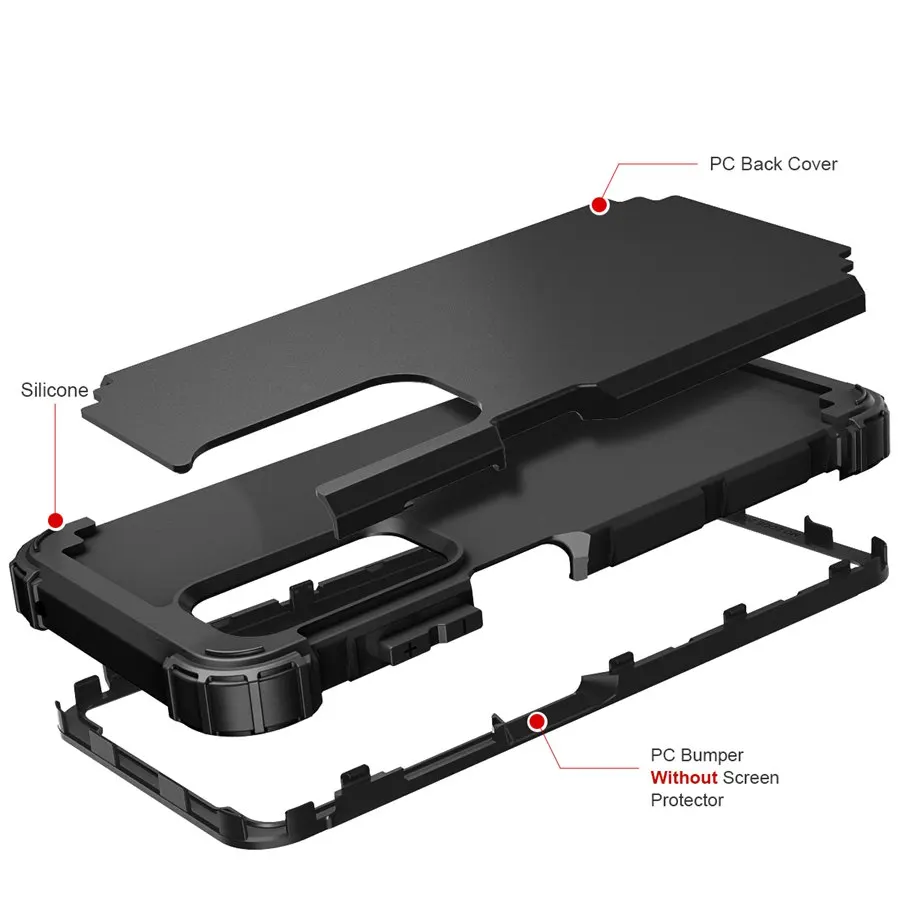 Fit Motorola edge 5G UW Heavy Duty Sturdy Armor Defender Impact Shockproof Protective Case For Motorola Moto edge Cover phone case leather phone case phone protector cover