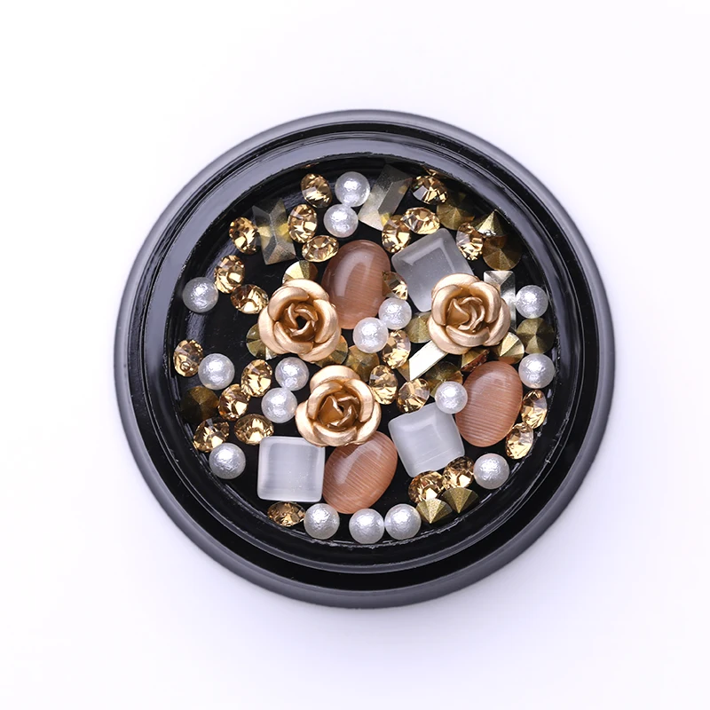 1-2Pcs-Set-3D-Nail-Rhinestones-Stones-Mixed-Colorful-DIY-Design-Decals-with-Nail-Curved-Tweezer