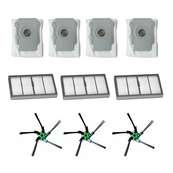 

3 Side Brush + 3 Filter Suitable + 4 Dust Bag for IROBOT ROOMBA S9 S9+ ing Robot Vacuum Cleaner Accessories