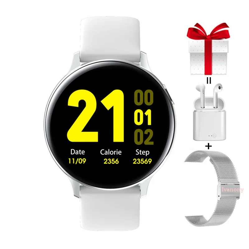 Смарт-часы S30 + ремешок наушники сенсорные женские водонепроницаемые IP68 ЭКГ