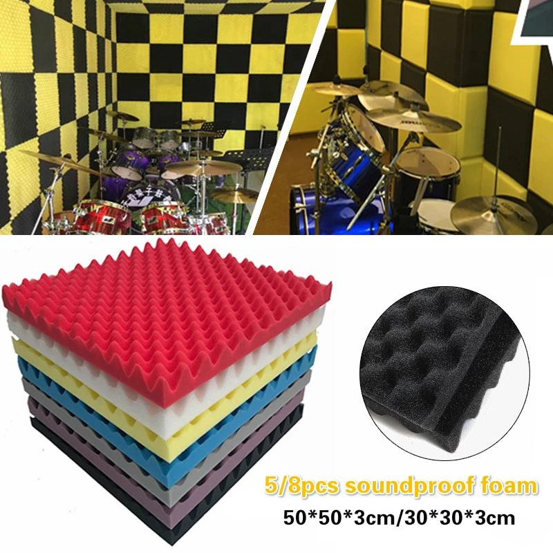 Звукопоглощающая пенопластовая панель 5 шт./компл. 50x50x3 см акустическая для