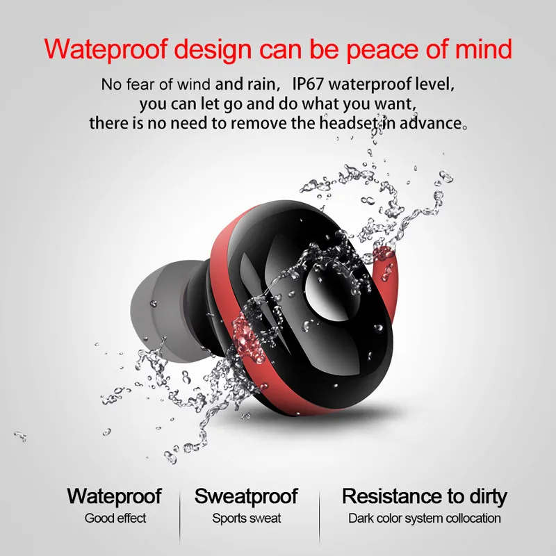 TWS Bluetooth Earphone Mini Wireless Headphone Earbuds Sport Bluetooth Headset with Charging Box Mic For Smart Phone
