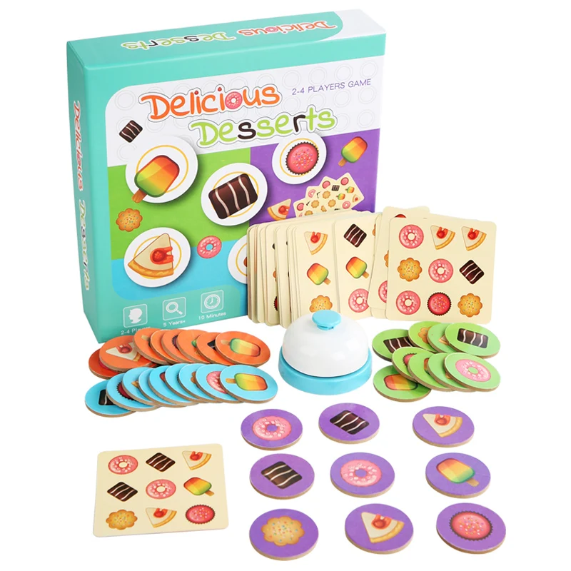 Baby Puzzle Toy Delicious Desserts Pairing Battle Game Family Parent-Child Interactive Toys Table Game Reaction Speed Training