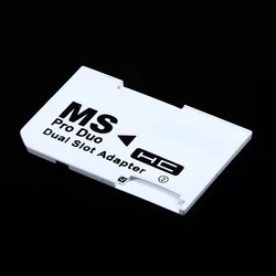 Adaptateur de carte mémoire Flash Micro SD TF à clé de mémoire MS Pro Duo pour carte PSP, adaptateur à double fente blanc 