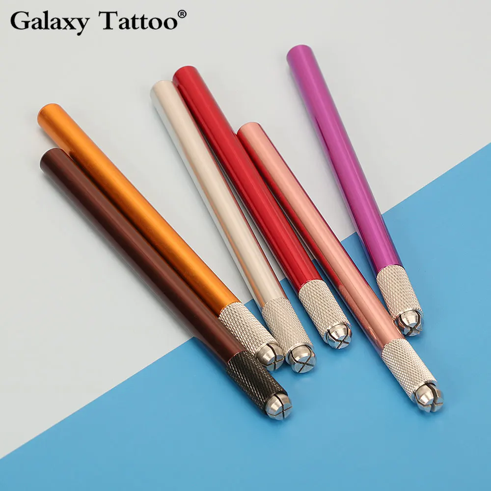 10pcs Aluminium Microblading Pen Lightweight Manual Microblade Needle Holder Caneta Tebori Eyebrow Permanent Makeup |