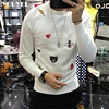 Men's Causal Christmas Pullover  Embroidery Printed Knitted Jumper Trend Sweaters Slim Fit High-Quality Winter New Male Clothes 1