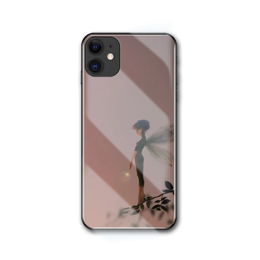 Чехол Finder для iPhone XS MAX, чехол с изображением розы, единорога, абстрактного пламени, стеклянный чехол для iPhone 6, 6 S, 7, 8 Plus, X, XR, XS MAX, 11 pro max